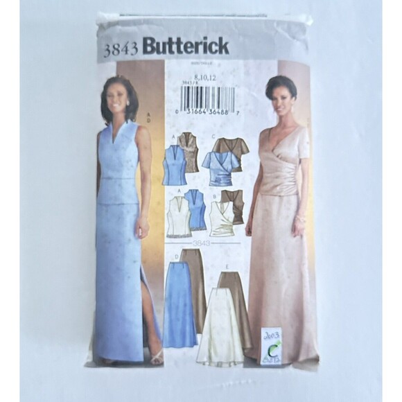 Butterick Sewing Pattern 3843 Womens Formal Dress Pattern Sz 8-12 CUT - Picture 1 of 2